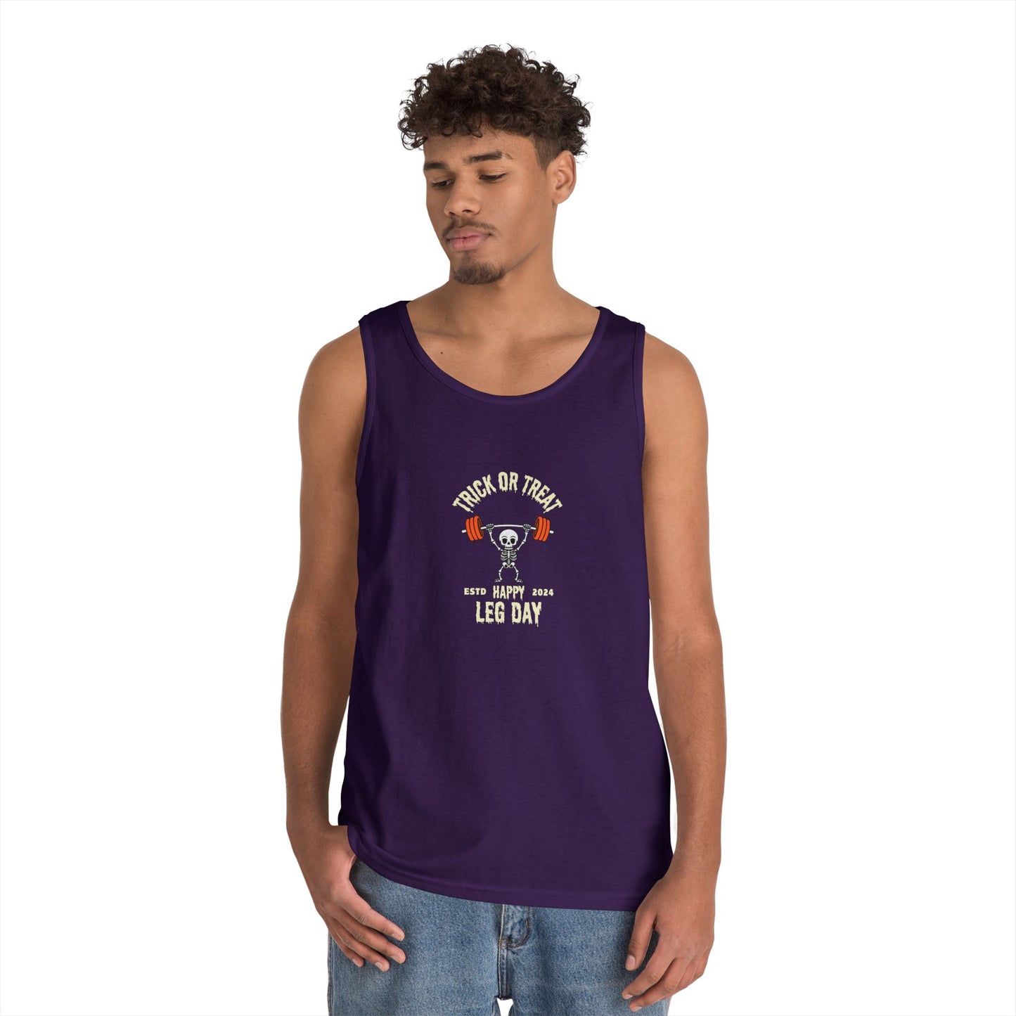 Trick or Treat Leg day Tank Top