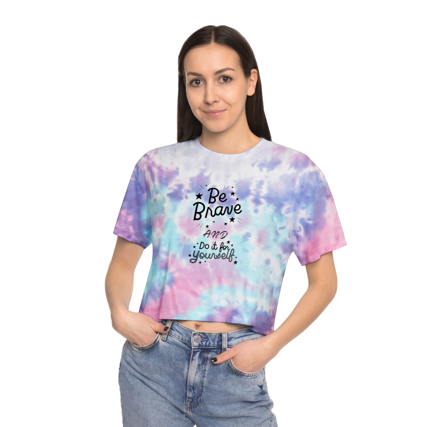 Be Brave! Tie-Dye Crop Tee