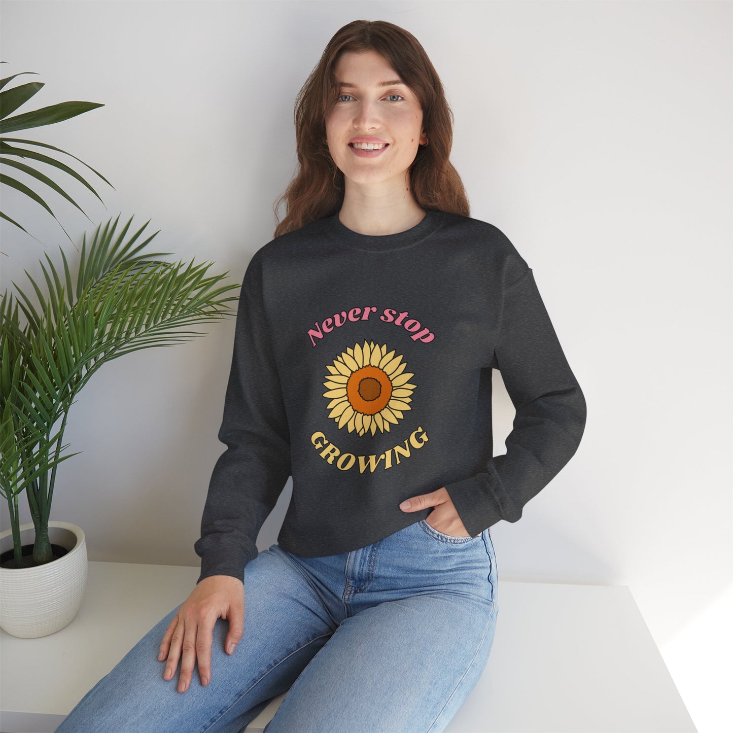 Never Stop Growing Crewneck Sweatshirt