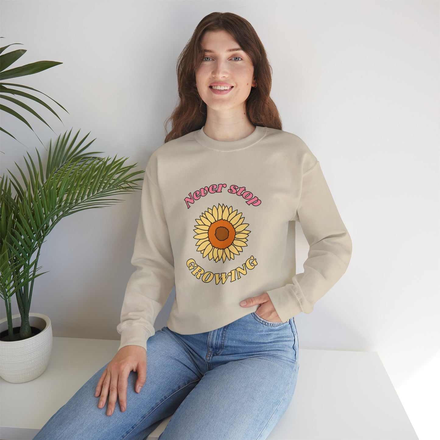 Never Stop Growing Crewneck Sweatshirt