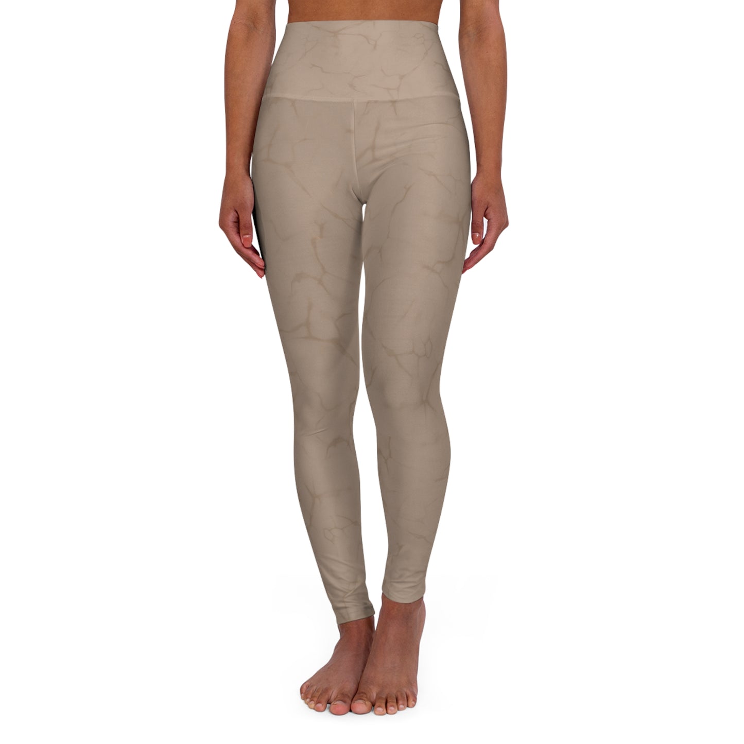 Cream High Waisted Yoga Leggings