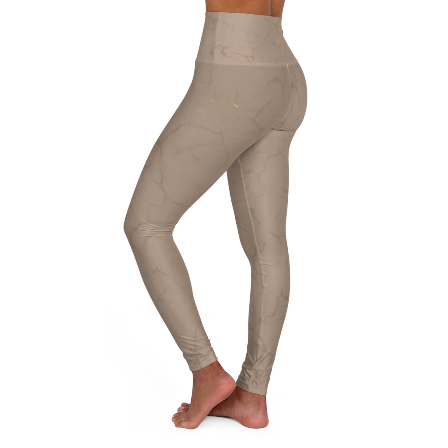 Cream High Waisted Yoga Leggings