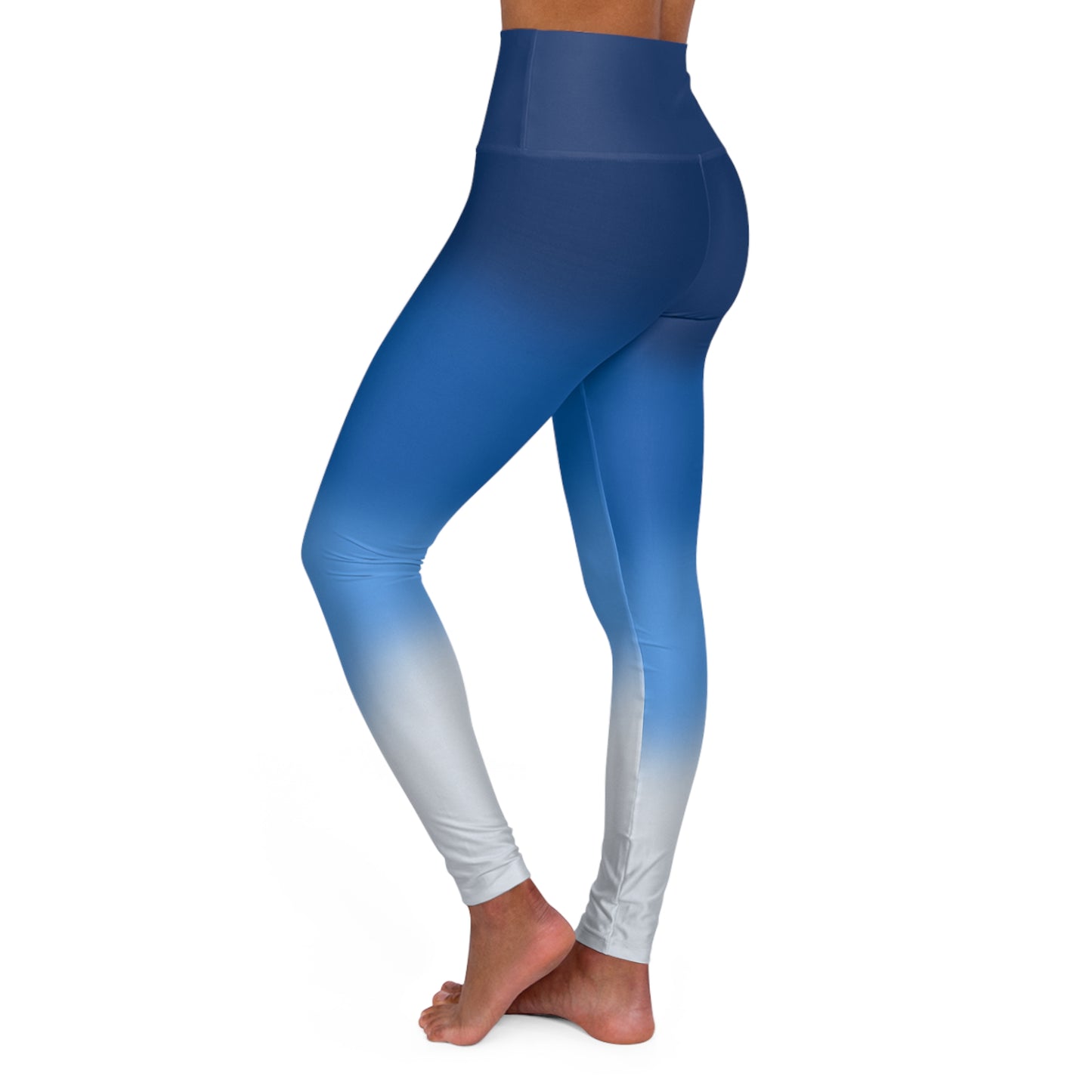 Blue Ombre High Waisted Yoga Leggings