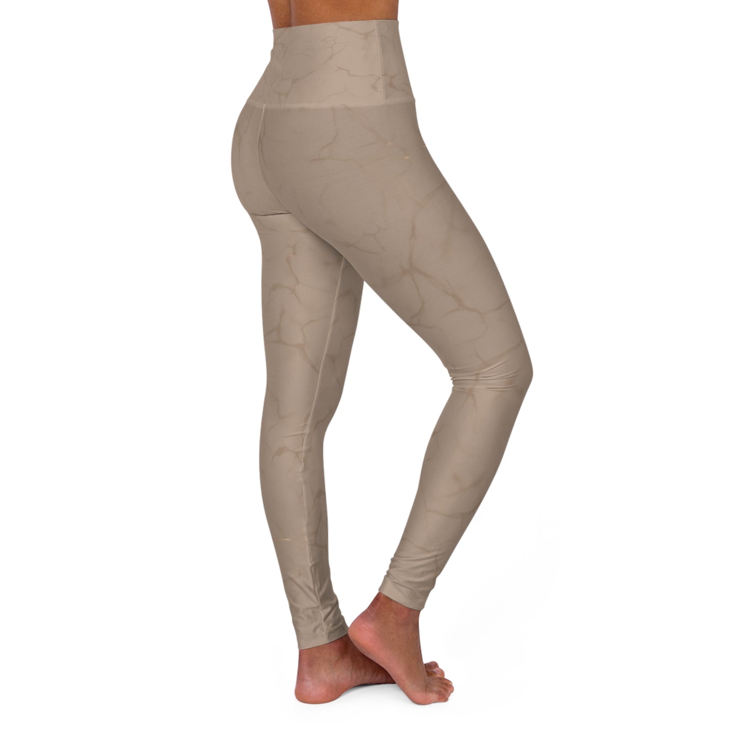 Cream High Waisted Yoga Leggings