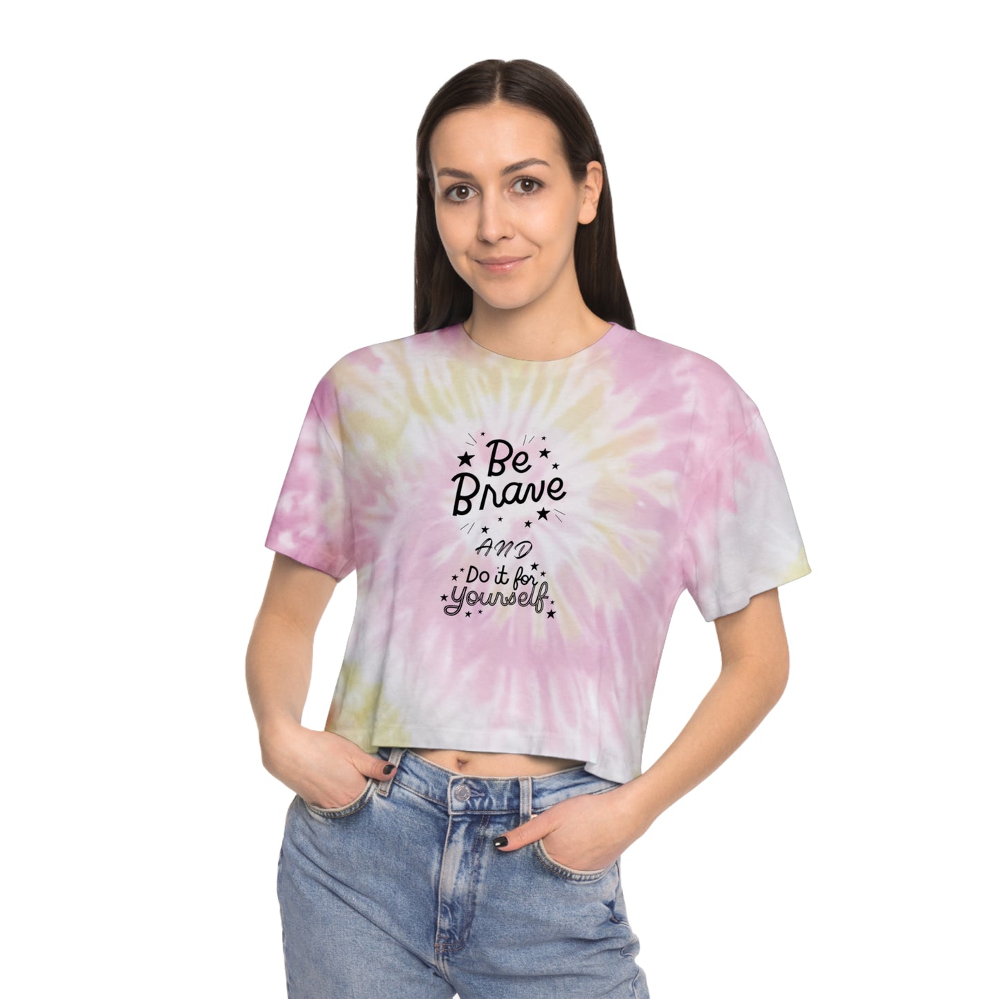 Be Brave! Tie-Dye Crop Tee