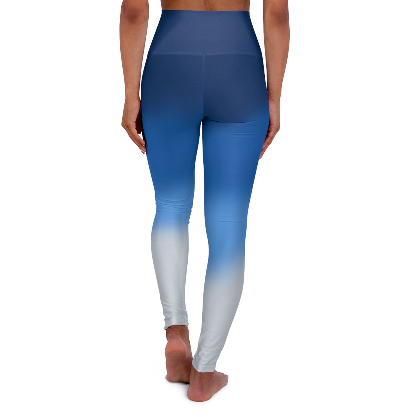 Blue Ombre High Waisted Yoga Leggings