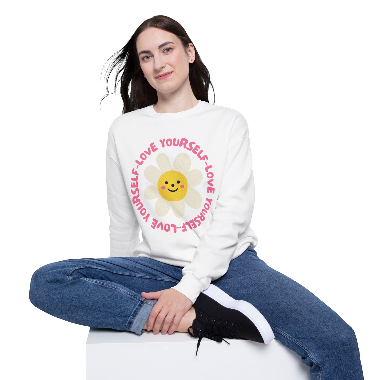 Love Yourself Flower Crewneck Sweatshirt